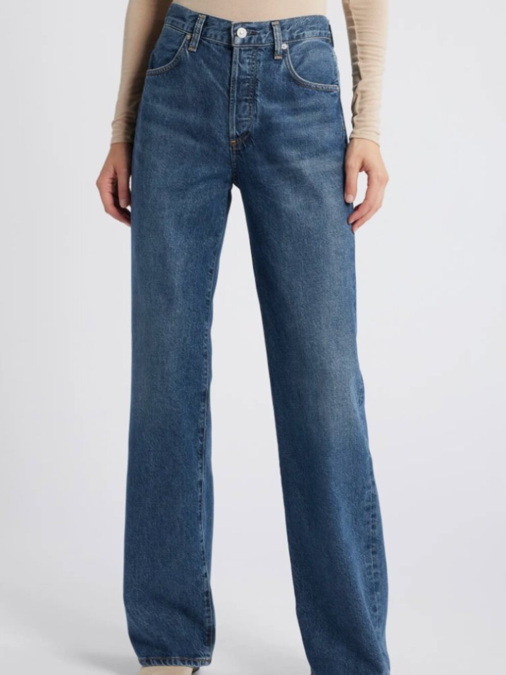 Citizens of Humanity Annina High Waist Wide Leg Medium Wash Blue Jeans 29" Sz 29